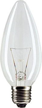 Лампа накаливания декоративная ДС 60вт B35 230в E27 CL (свеча) (921501544237)