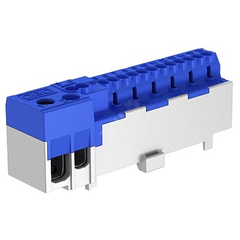 Клемма нулевого провода, быстрозажимная, 12 контактов (синий) (KL-DBN12x02GRBL)