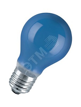 Лампа накаливания декоративная синяя 11Вт Osram