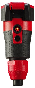 Кабельная розетка прямой ввод с мультизаземлением, водо- и пылезащищенная IP54 16A 2P+E 250V, красный/чёрный (1589240)