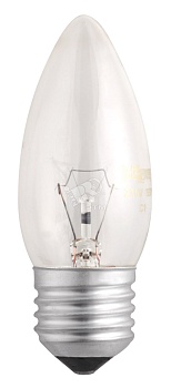 Лампа накаливания B35 240V 40W E27 clear