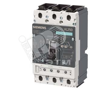 Выключатель автоматический трехполюсный VL250N 250А 55кА/415V AC защита линий расцепитель ETU12 (3VL3725-1SF33-0AA0)