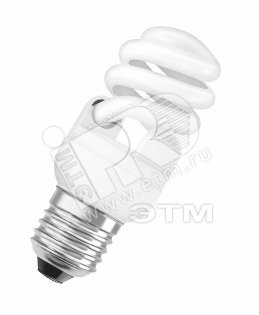 Лампа энергосберегающая КЛЛ 12/827 E27 D41х102 миниспираль Osram (916128)