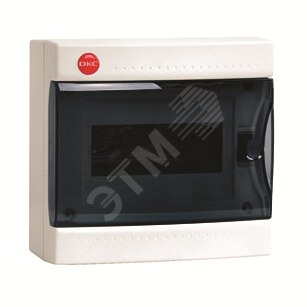 Щит распределительный навесной ЩРн-П-8з IP41 пластиковый прозрачная дверь с клеммным блоком