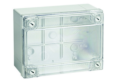Коробка распределительная  IP56 380х300х120мм с гладкими стенками прозрачная