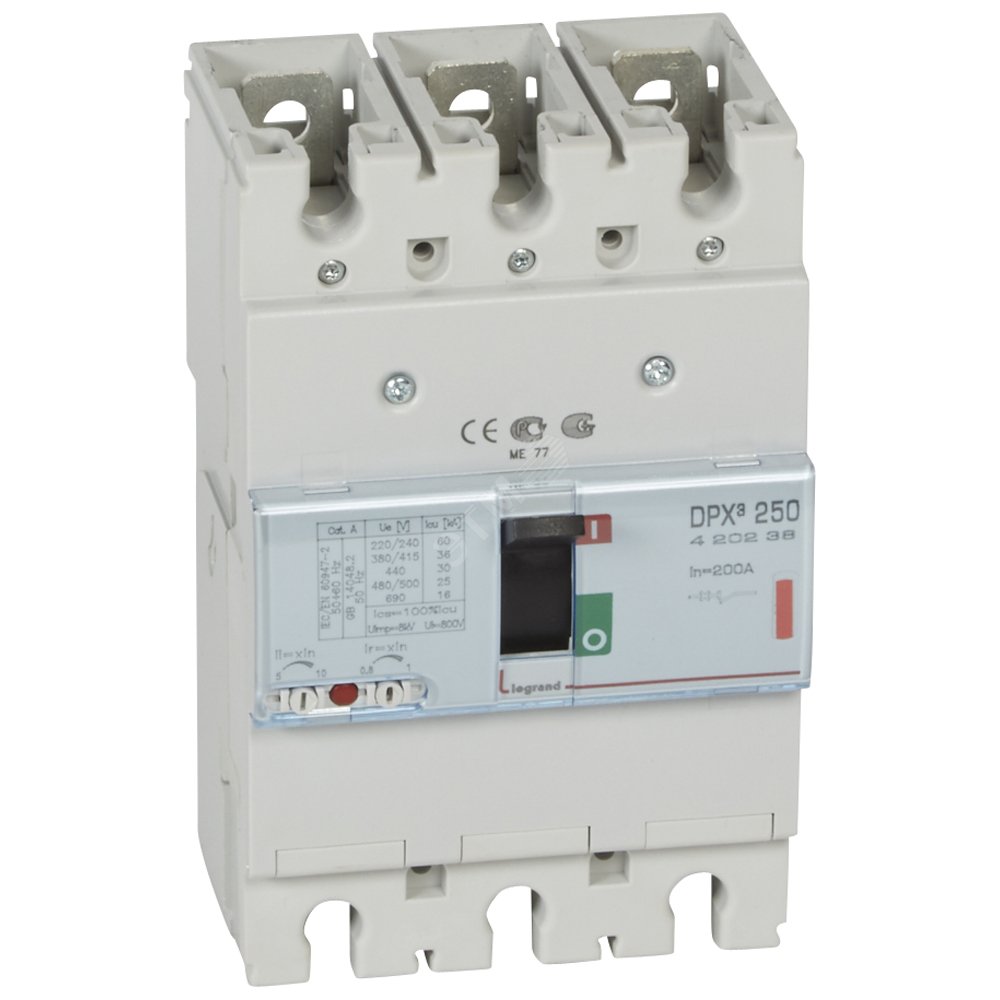Выключатель автоматический ВА-200А 36кА DPX3-250 (420238)