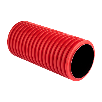 Труба гофрированная двустенная ПНД d 90 с зондом (50 м) красная PROxima