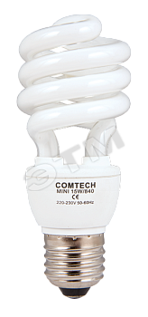 Лампа энергосберегающая КЛЛ 15/840 E27 D40x116 спираль (CE IL MINI 15/840 E27)