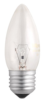 Лампа накаливания B35 240V 60W E27 clear