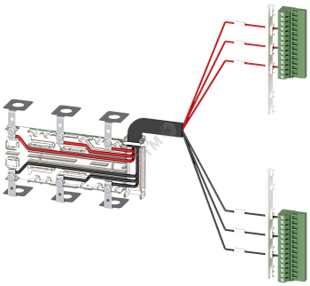 Комплект дополнительных подсоединений для верхнего подключения 3 пол. для 400A для 3KC8