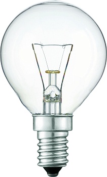 Лампа накаливания декоративная ДШ 15вт P45 230в E14 (2шт) (36429671)