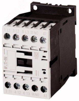 Контактор 12 А,  управляющее напряжение 110В (DС), 1 НО доп. контакт, категория применения AC-3, AC-4,  DILM12-10(110VDC)