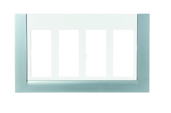 STYLO Панель бокса лицевая на 4 ряда с рамкой белая (T1174 BL)