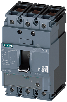 Выключатель в литом корпусе 3VA1 IEC типоразмер 160 класс отключающей способности H ICU=70кА 415В 3P TM120M AM IN=100A