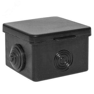 Коробка распаячная КМР-030-036, 4 мембранных ввода (65х65х50) чёрная EKF