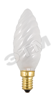 Лампа накаливания декоративная ДС 60вт GB E14 свеча матовая витая (GB 60 E14 TWIST SATIN)