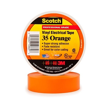 Изолента ПВХ оранжевая 19мм 20м Scotch 35 высший сорт