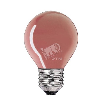 Лампа накаливания декоративная ДШ 15вт P45 E27 R красная (017743850)