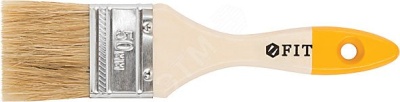Кисть флейцевая Стандарт-Плюснатур.светлая щетина, деревянная ручка 2.5 (63 мм) (1046)