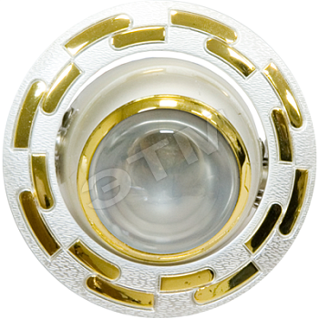 Светильник ИВО-50w 12в G5.3 поворотный жемчужное серебро/золото (1726 ж.сереб/зол.)