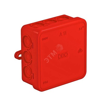 Коробка распределительная A11 85x85x40 красная (A 11 HF RO)