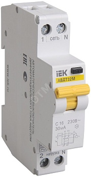 Выключатель автоматический дифференциальный АВДТ-32M B16 30мА(Электронный)