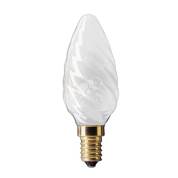 Лампа накаливания декоративная ДС 60вт BW35 230в E14 матовая витая (свеча) (01362038)