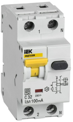 Выключатель автоматический дифференциального тока АВДТ32EM C32 100мА IEK
