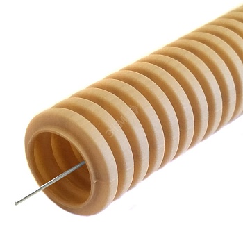Труба гофрированная ПВХ легкая сосна с/з д16 (25 м/уп)