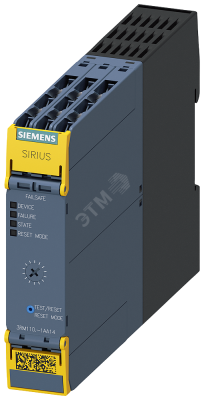 Пускатель компактный прямого пуска SIRIUS 3RM1 для систем безопасности, номинальное рабочее напряжение до 500 В АС, диапазон уставок номинального рабочего тока 0,4-2,0 A, номинальное питающее напряжение управления US 110-230 В AC AC, винтовые кл