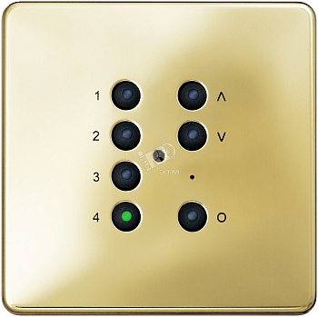 Модуль 7-кнопочный 12520 полированная латунь