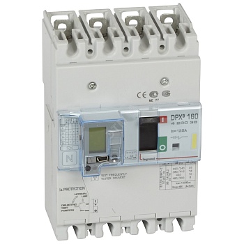 Выключатель автоматический дифференциального тока АВДТ DPX3 160 4п 125А 16кА