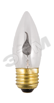 Лампа накаливания декоративная ДС 3вт GB E27 свеча мерцающая (GB 3 Е27 FLIK)