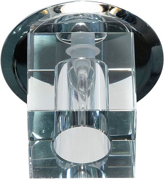 Светильник ИВО-20w 12в G4 хром с прозрачным стеклом (JD57S хр/прозр.)