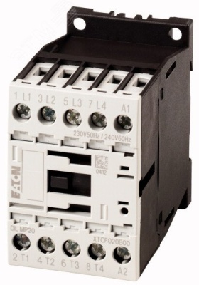 Контактор 20 А,  управляющее напряжение 24В (АС), 4 полюса, категория применения AC-3, AC-4,  DILMP20(24V50/60HZ)